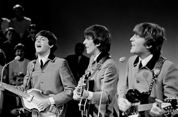 The Beatles: Paul, George und John im Jahr 1964